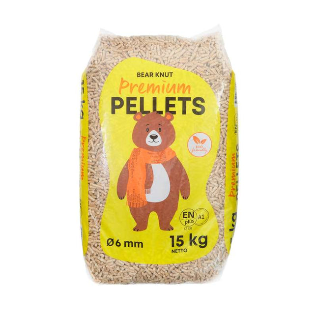 Bear Knut 100% naaldhoutpellets ENplus A1 | Halve pallet met 30 zakken x 15kg | 450kg